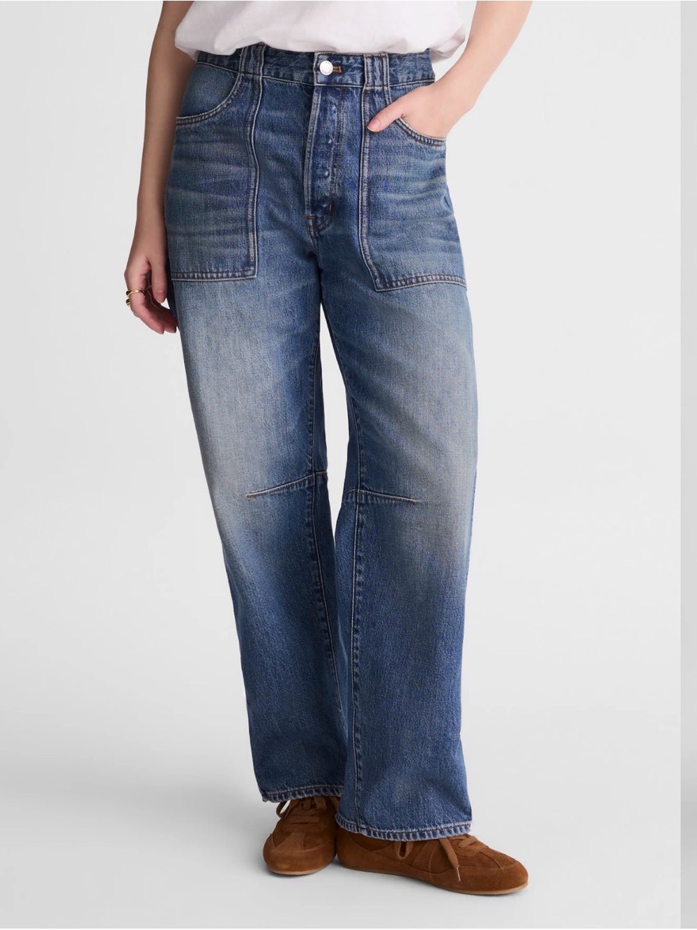 Madewell The Darted Barrel Leg Jeans Size 28